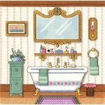 (image for) Victorian Bath Counted Cross Stitch Kit